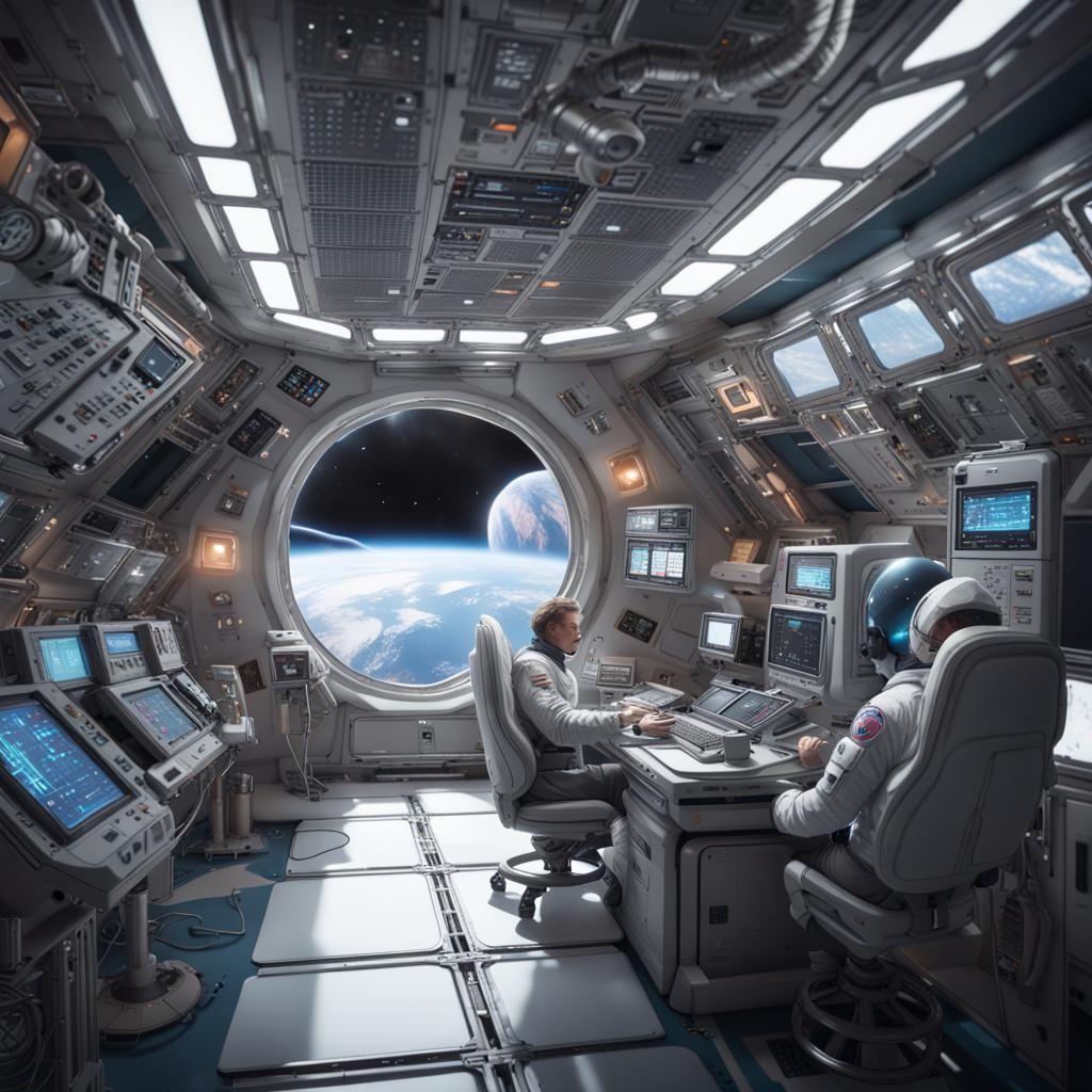 Weightless Daily Life in Space: An 8k Concept Art
