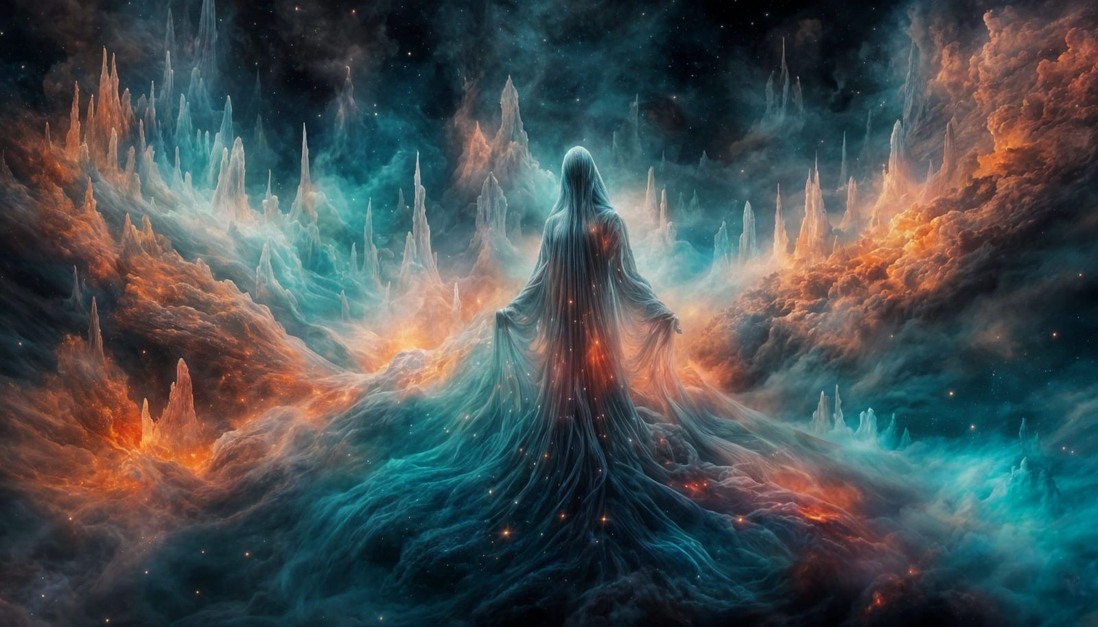 Abstract Space Art: Meeting at The End of All Things