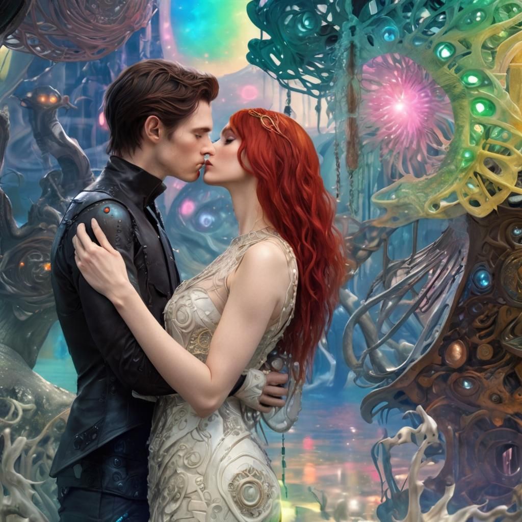 Futuristic Fantasy: Woman with Biomechanical Eyes