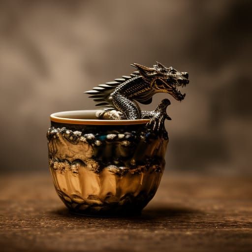 Dragon in Cup: Professional Photography