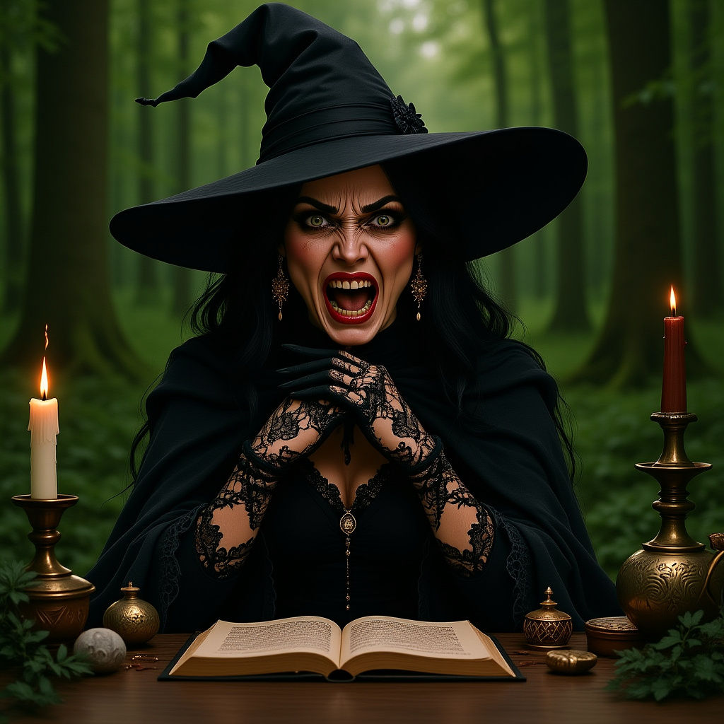 A Deadly Witch: Dark and Fearsome Portrait