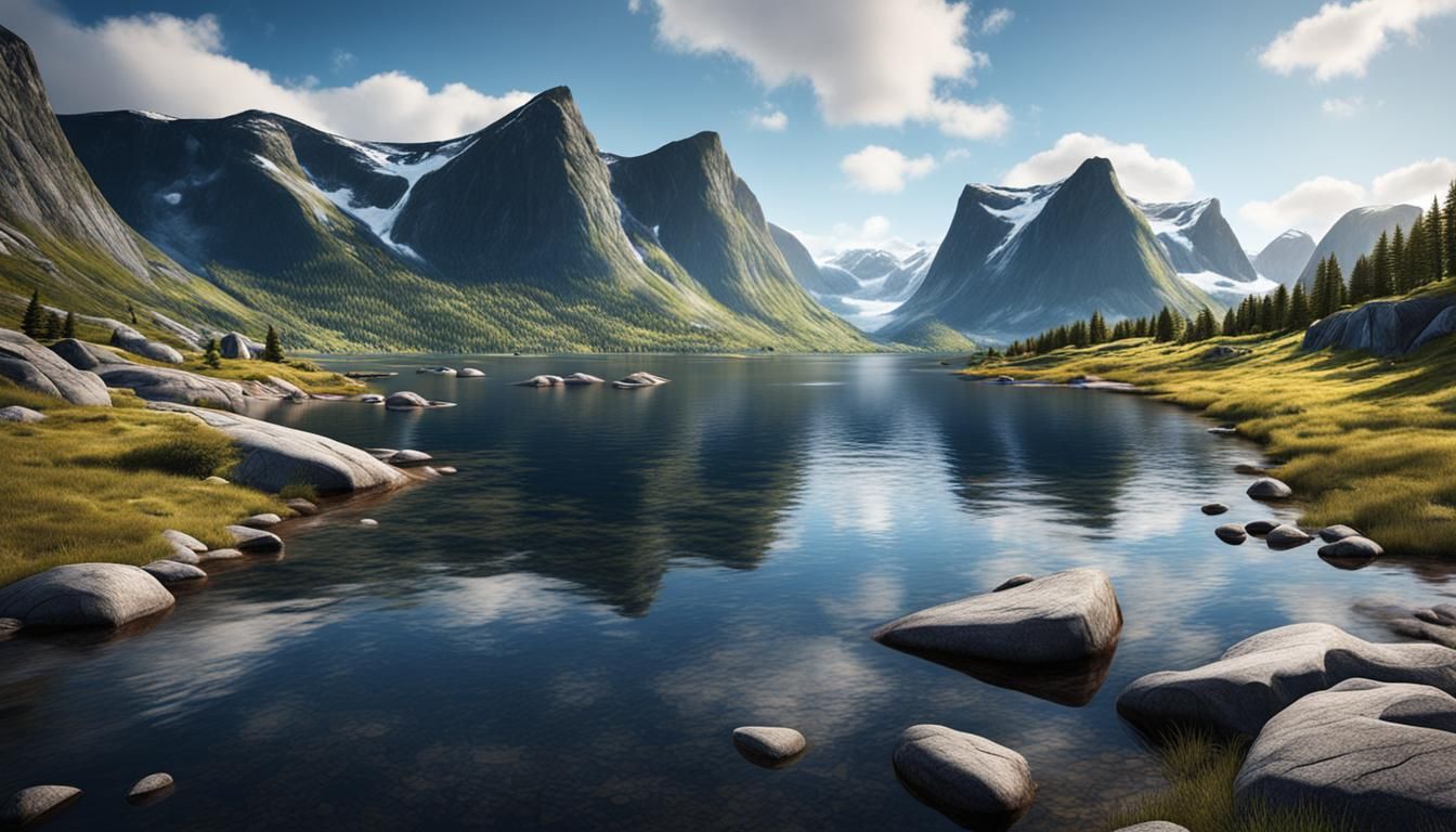Photorealistic Landscape of Norway