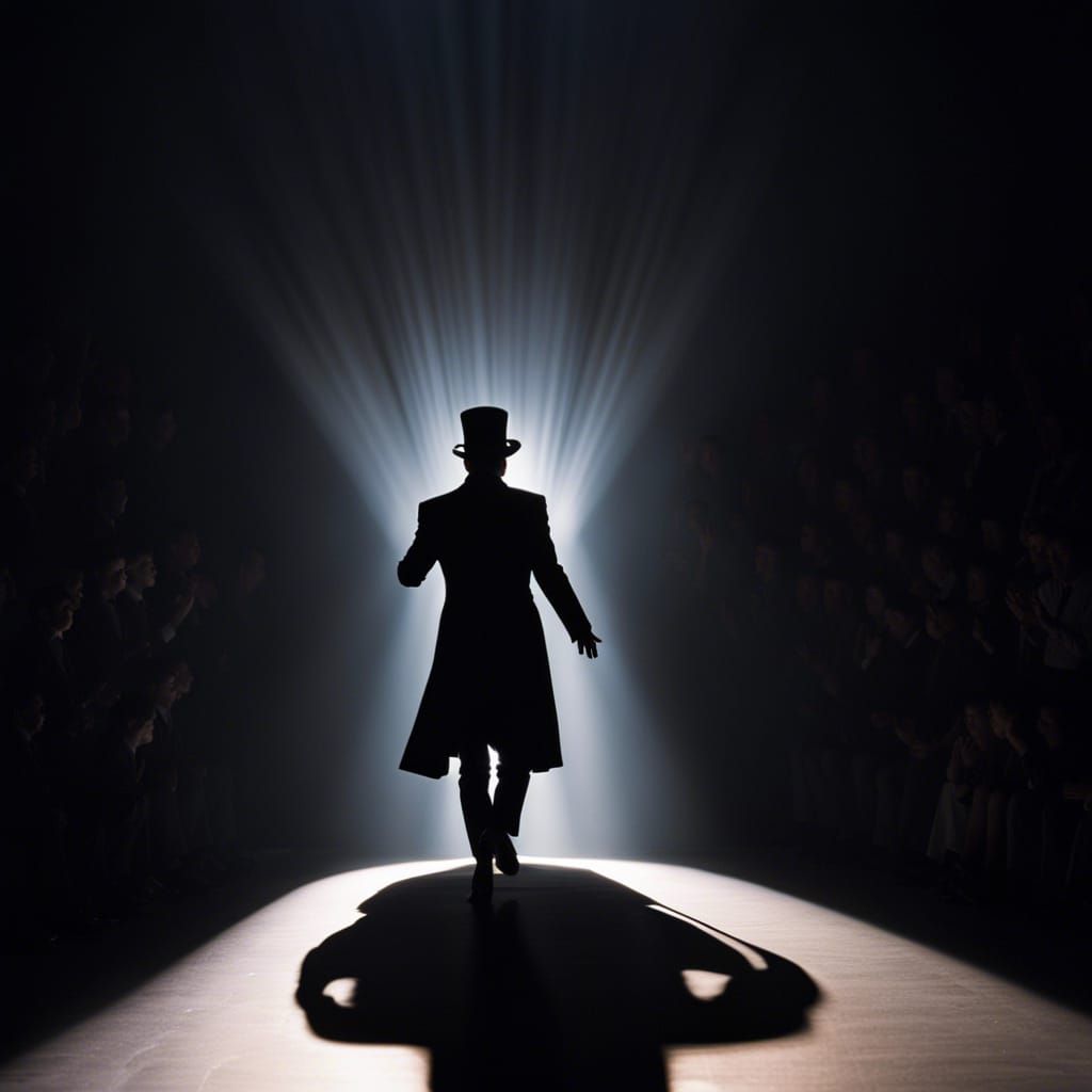 Silhouette of a Dancer in Spotlight