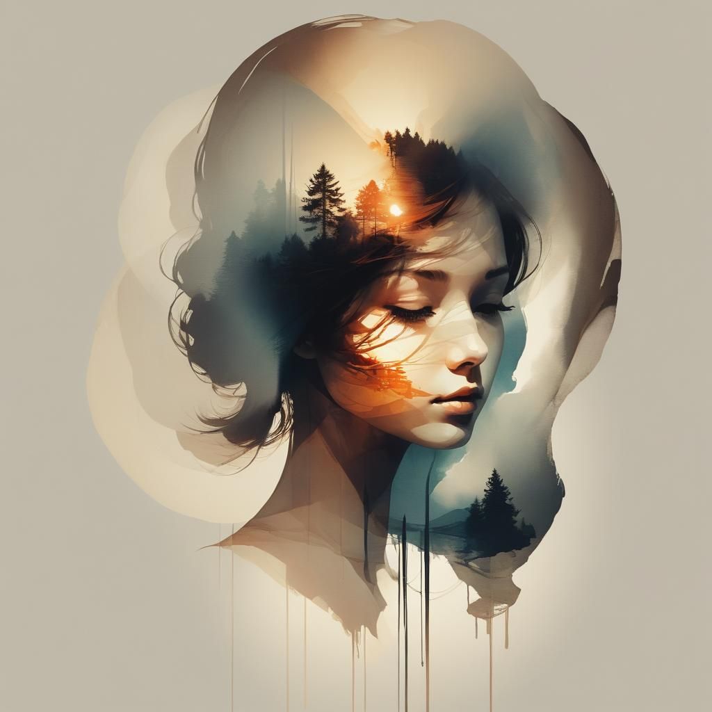 Ethereal Light in Double Exposure Style