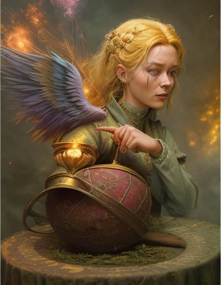 Surreal Magical Biological Dreamscape with Particles