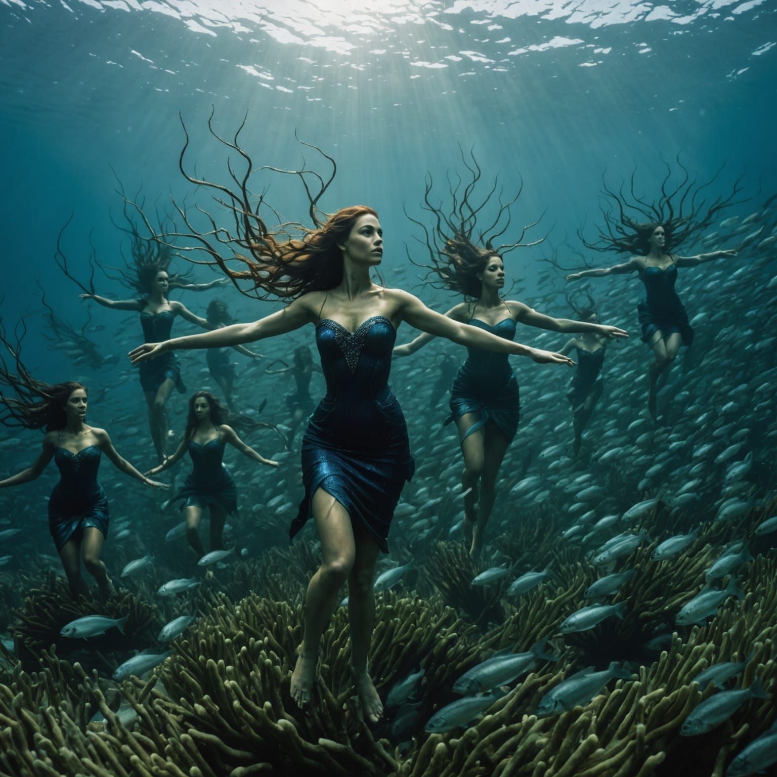 Naiads in Ocean Depths