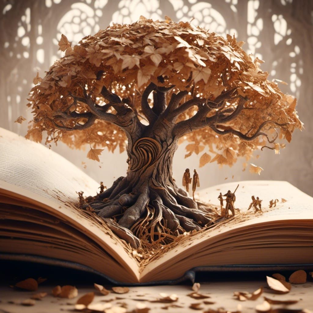Tree of Life Book in 3D Paper Art