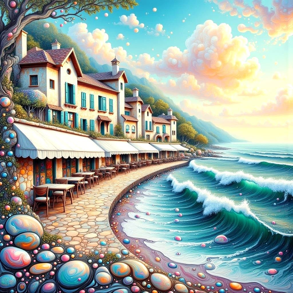 Mediterranean Homes Bask in Golden Afternoon Light