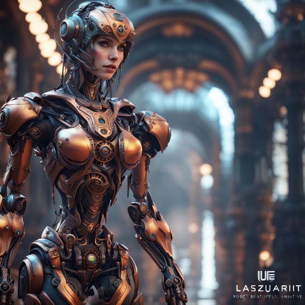 Beautiful Female Robot Concept Art in 8k
