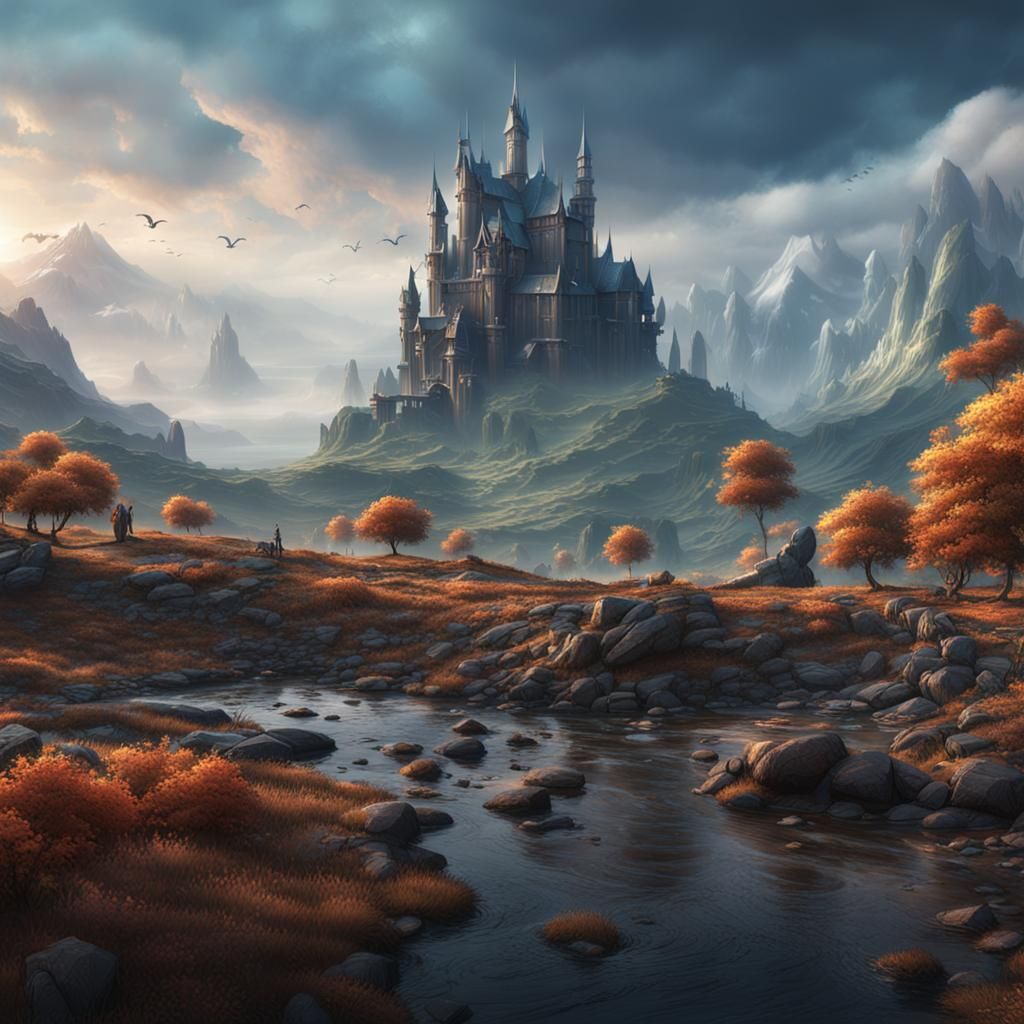 Cinematic Fantasy Landscape in Detailed Matte Painting