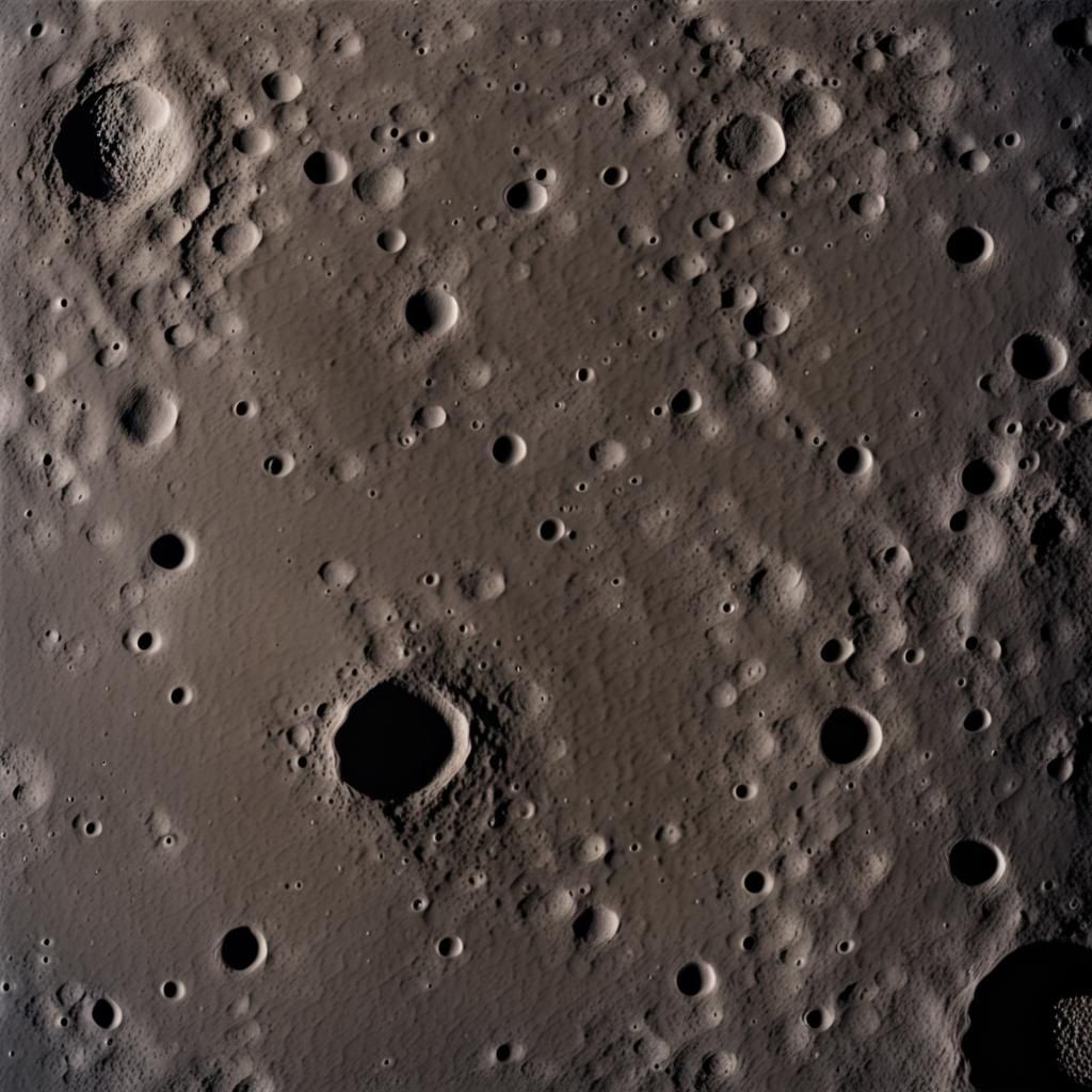 Detailed Lunar Surface with Numerous Craters
