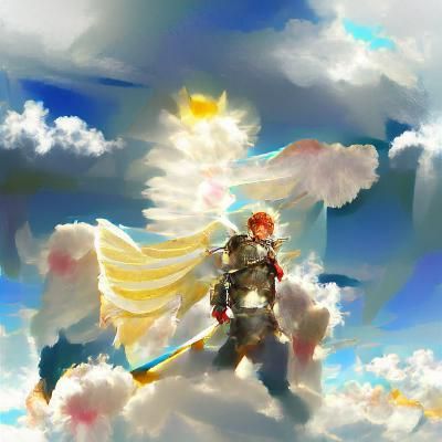 Radiant Guardian Angel Knight in Divine Light