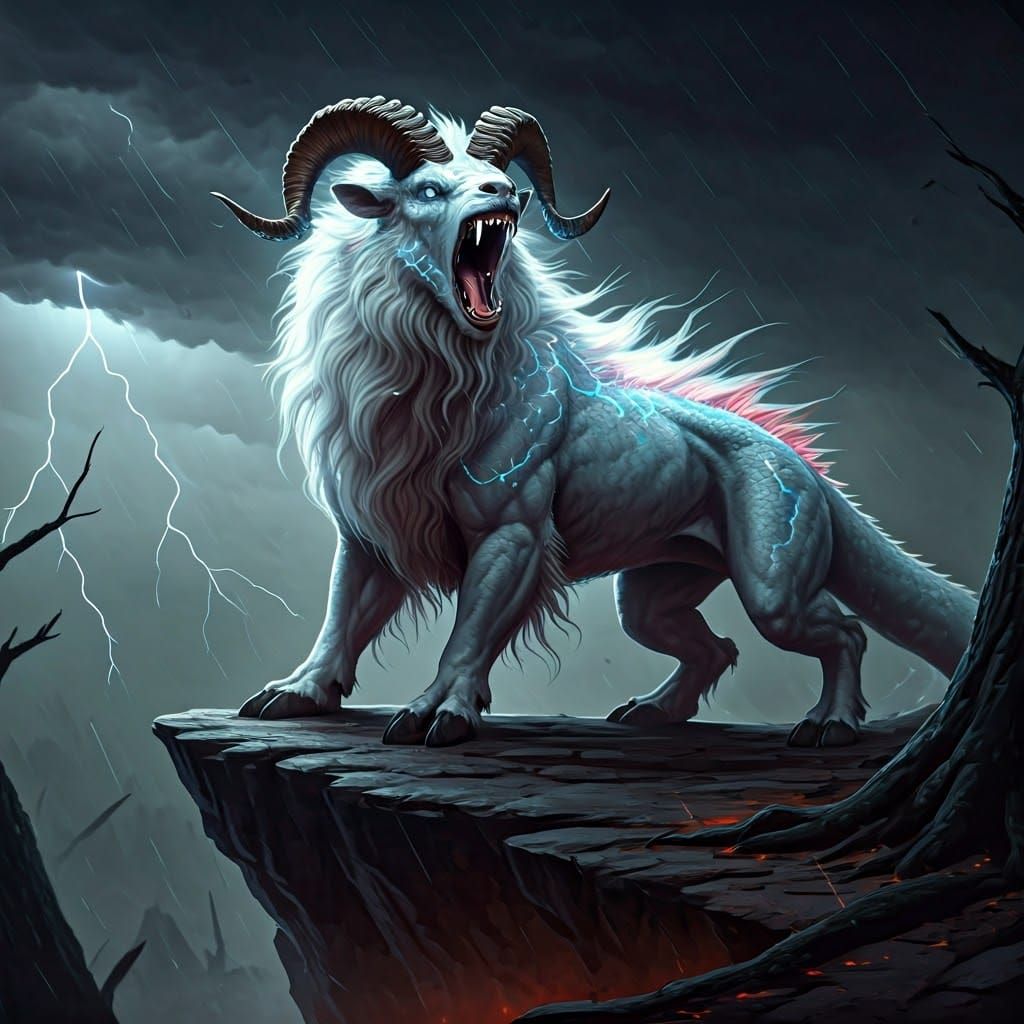 Majestic Stormfang Chimera Unleashes Thunderous Roar