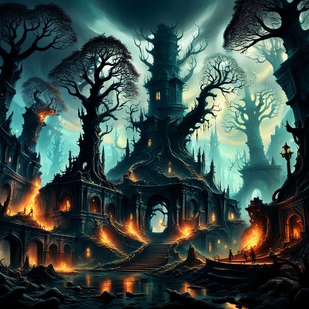 Eerie Bioluminescent World Concept Art