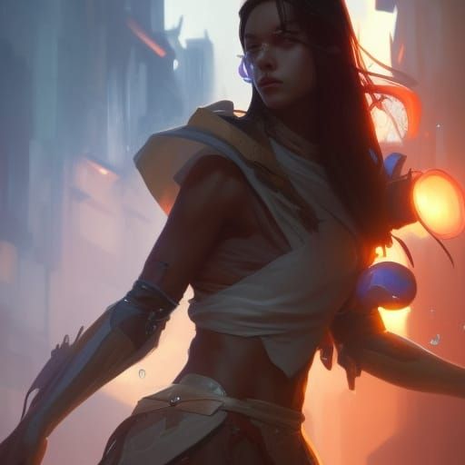 Hi-Tech Cyborg Ninja Concept Art in 8K