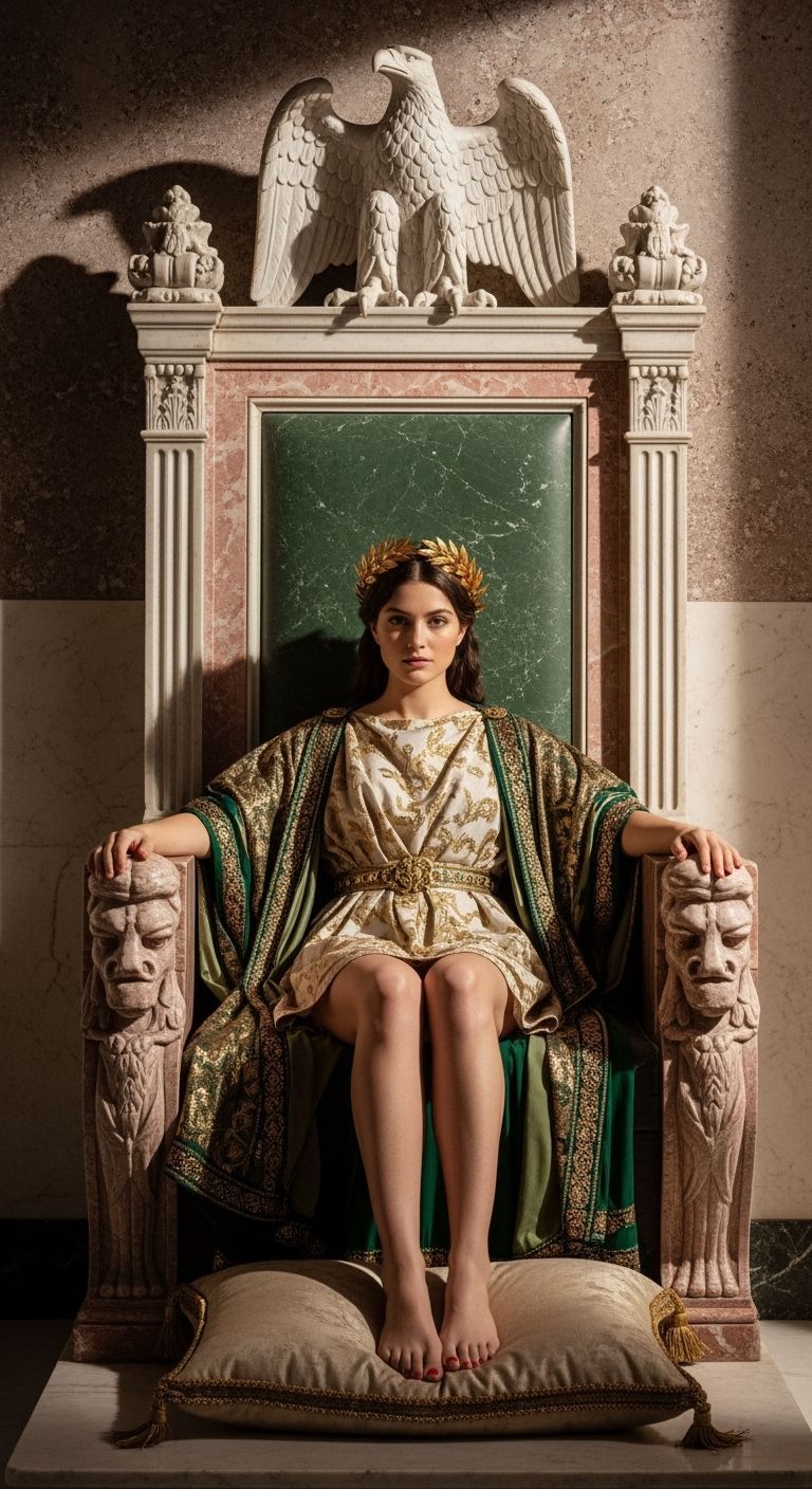 Empress Messalina on a Marble Throne, Vogue Photography