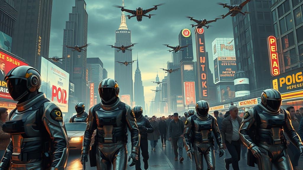 Cyberpunk Metropolis in 2025, Inspired by Retro-Futurism