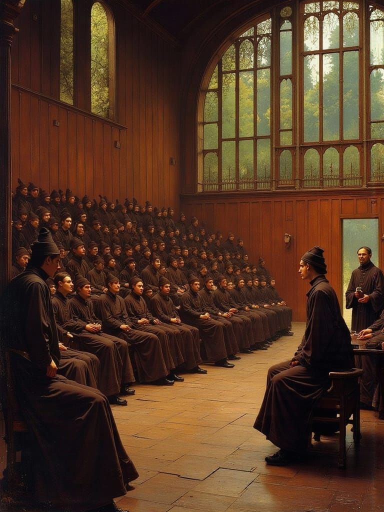 Chiaroscuro Lecture Hall in Romanticism Style