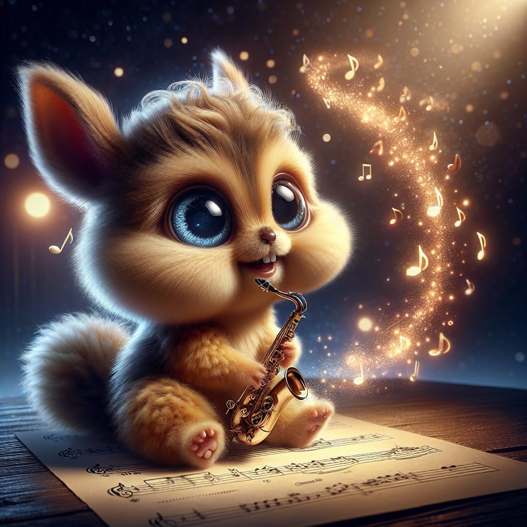 Chipmunk-Poodle Hybrid Plays Saxophone