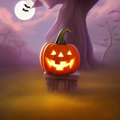 Halloween Horse in Studio Ghibli Anime Style