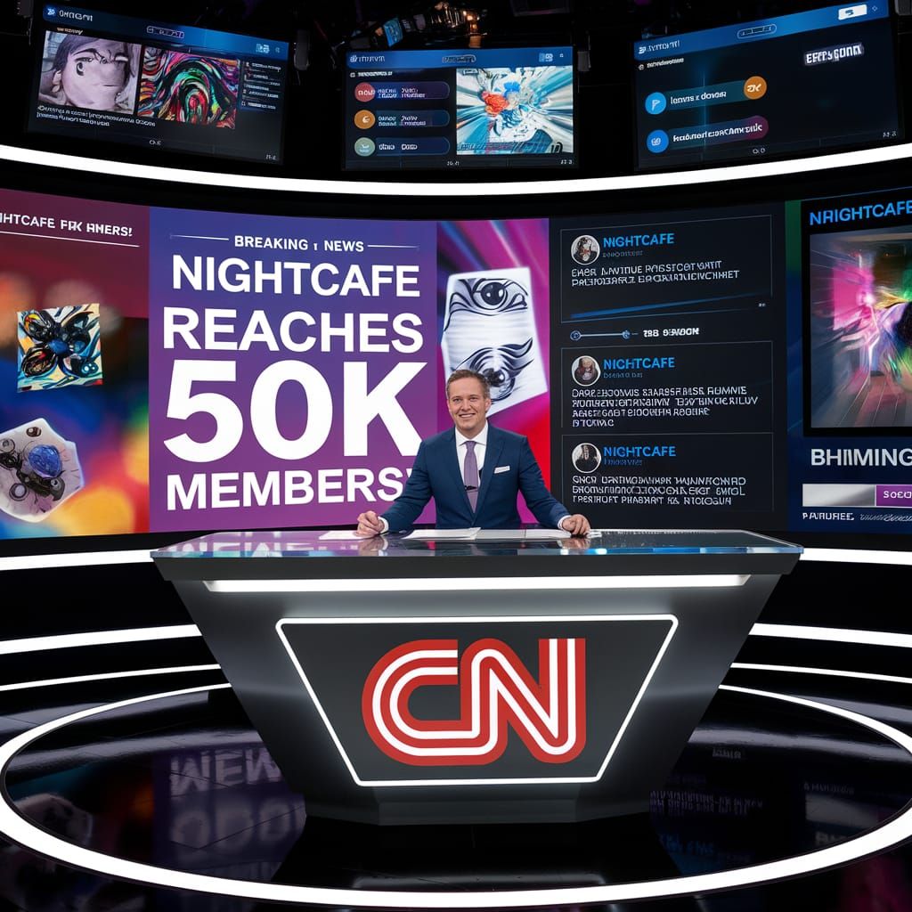 NightCafe Celebrates 50K Members on Breaking News