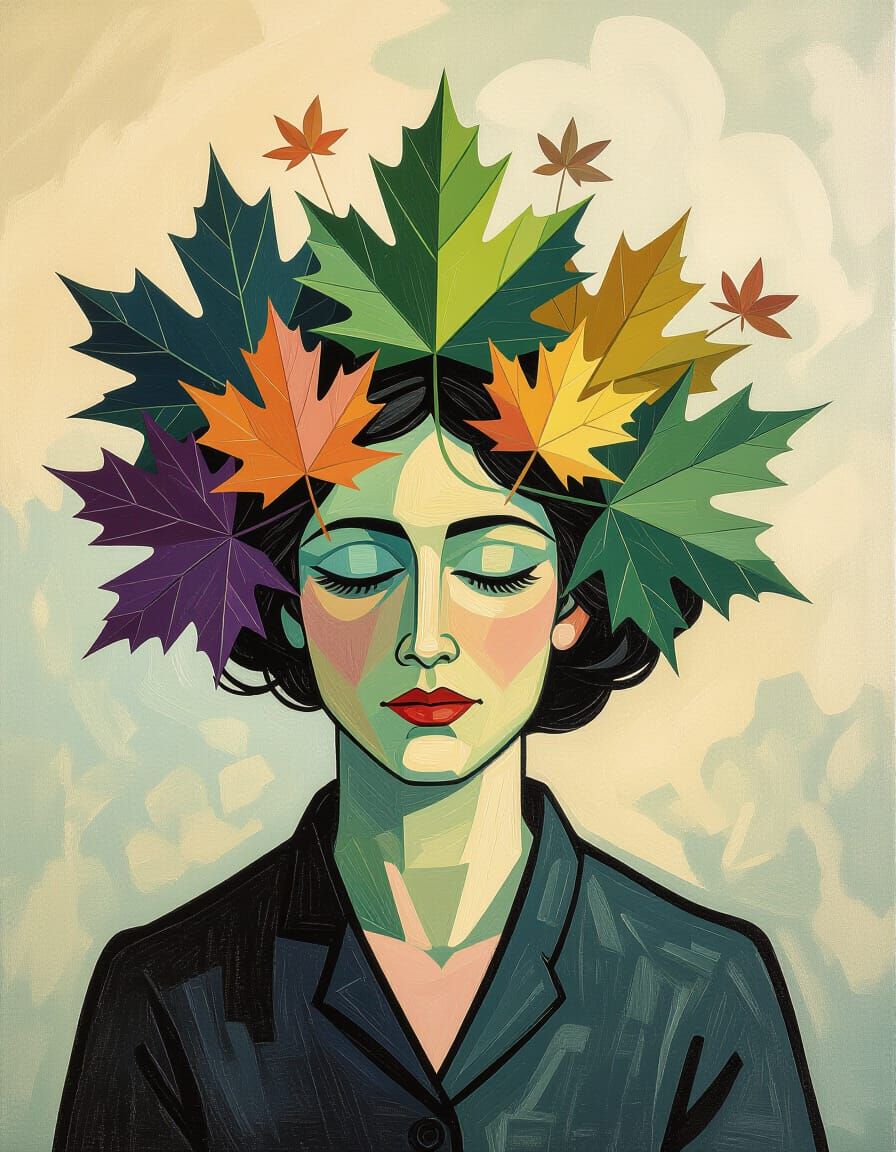 Dizzying Maple Leaf Scent in Impasto Style