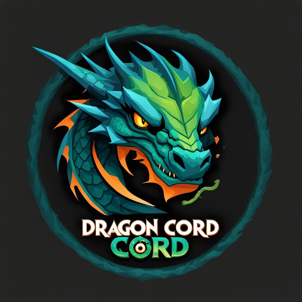 Green Dragon Gaming Logo in Metallic Font