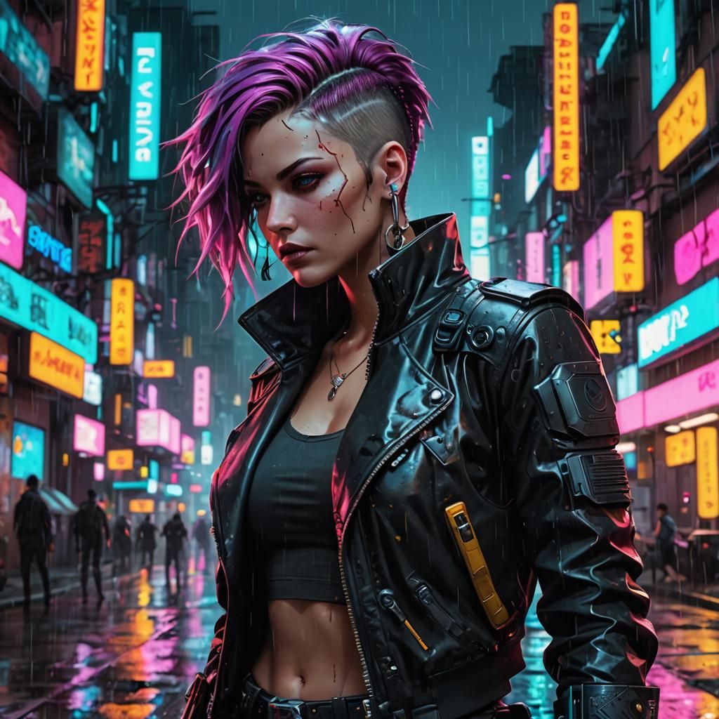 Rain-soaked Cybergirl: A Hohawk Rebel's Story
