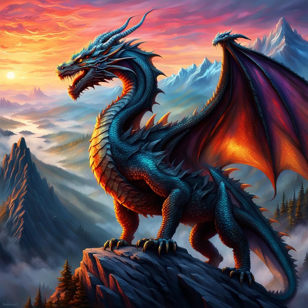 Ethereal Dragon Ascendant in Iridescent Glory