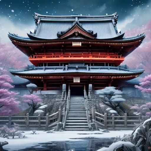 Snowy Gates to a Japanese Kingdom