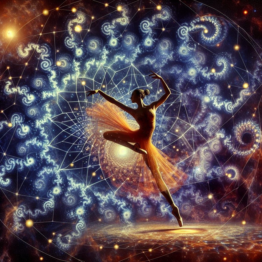 Ballerina Dancing in a Fractal Galaxy