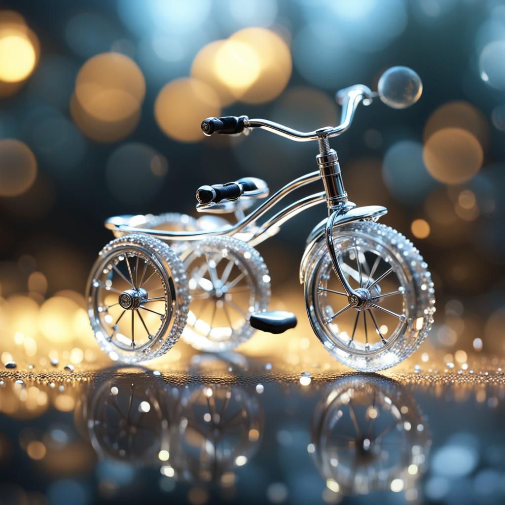 Crystal Clear Diamond Tricycle in Light