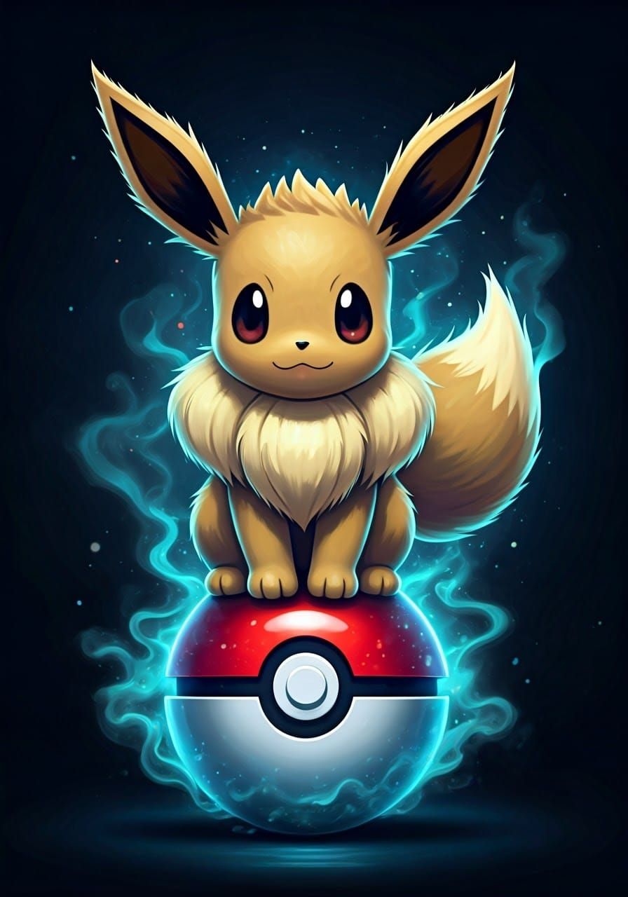 Eevee in Dreamlike Watercolor Style