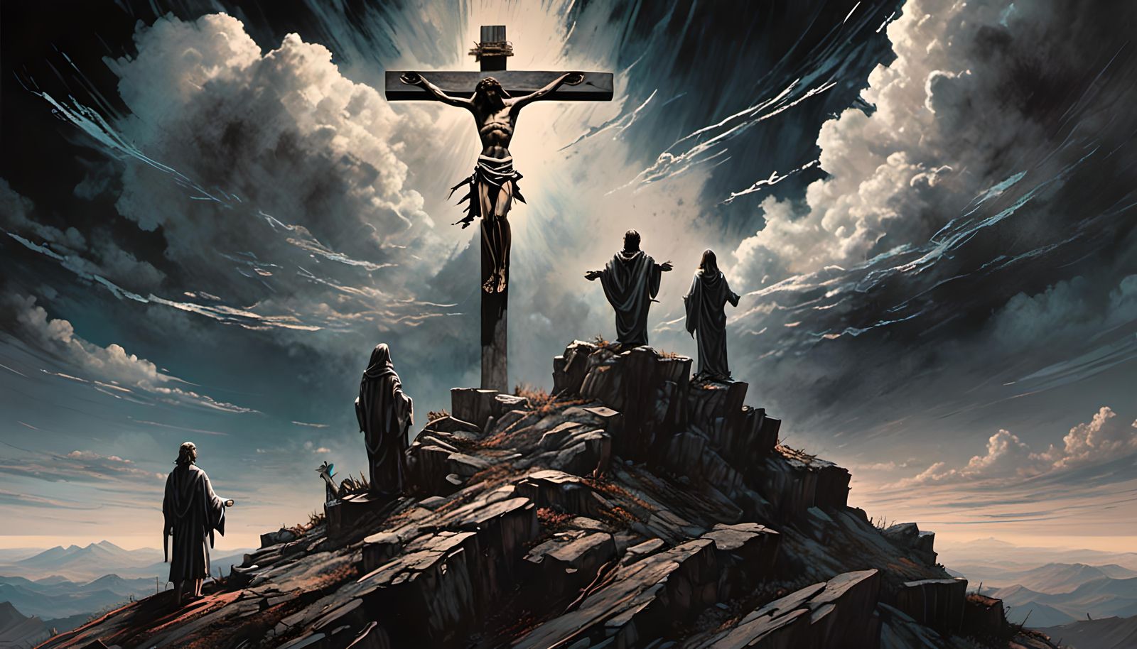 The Crucifixion Of Jesus Christ Outside Of Jerusalem called ...