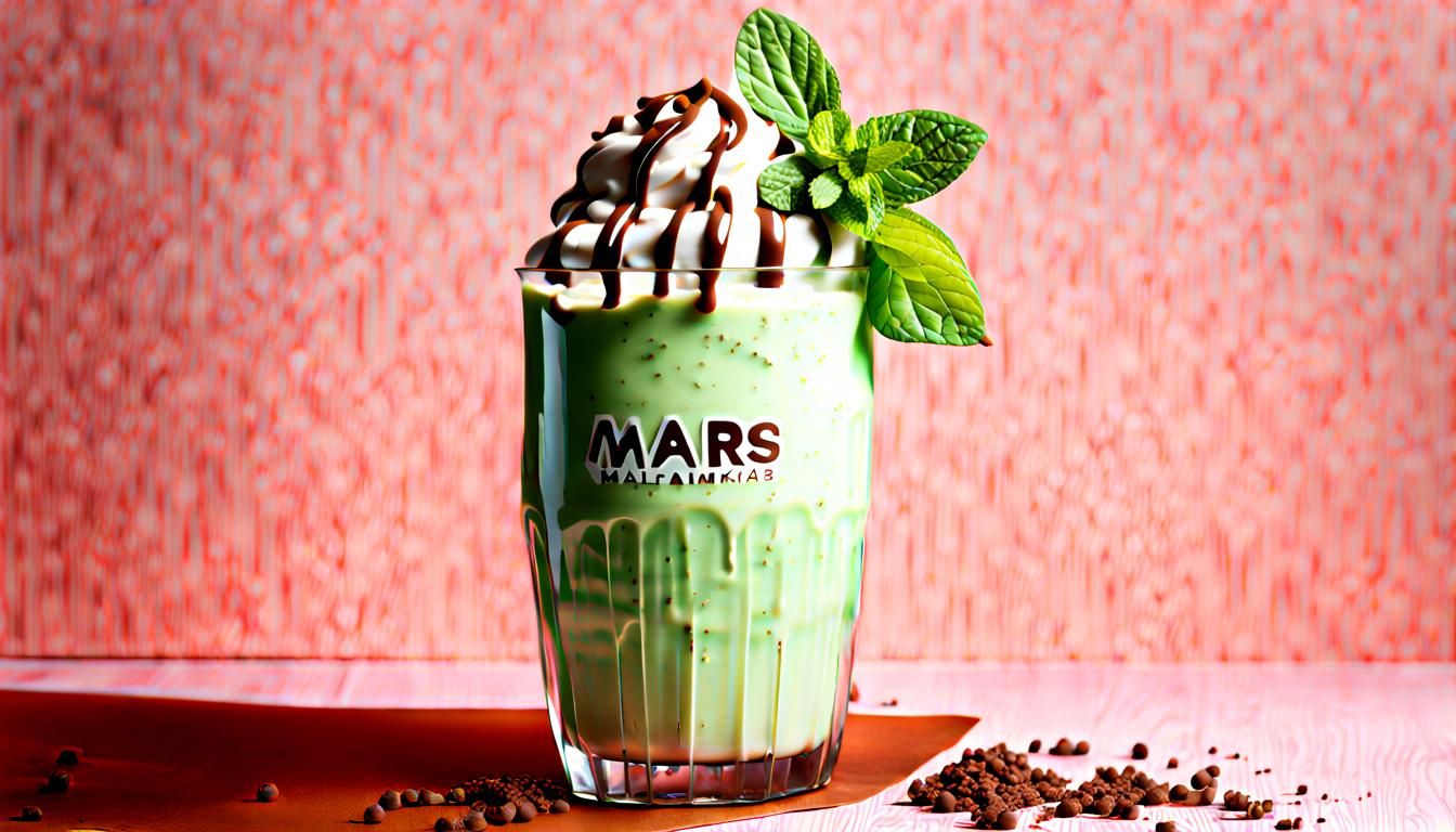 Gourmet Mars Bar Milkshake with Peppermint Oils