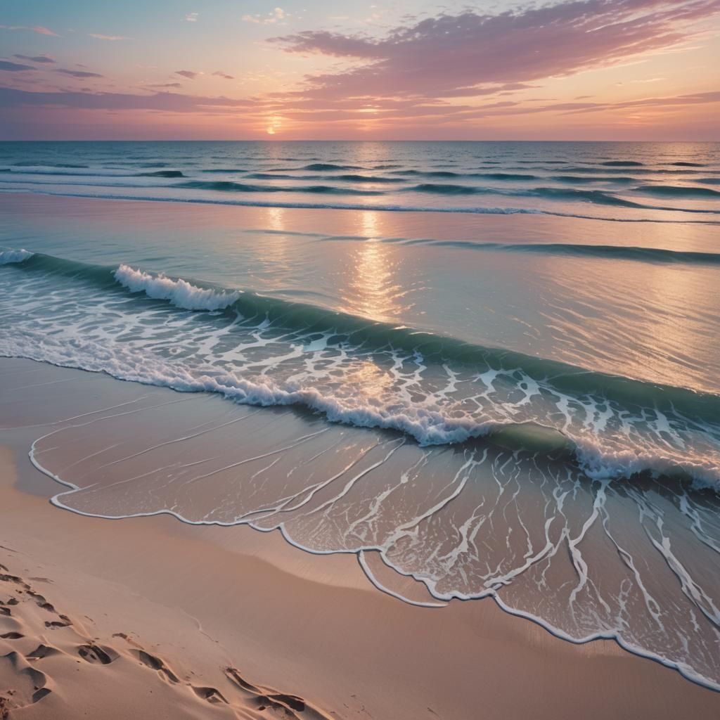 Dreamlike Seaside Landscape in Fantasy Art Style