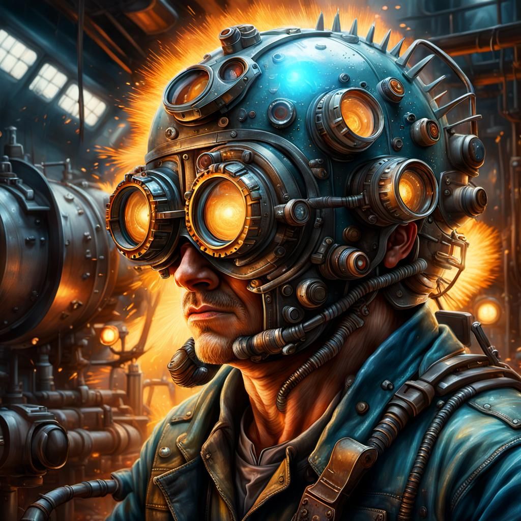 Dieselpunk Bilbo Baggins Welding Metal Machinery