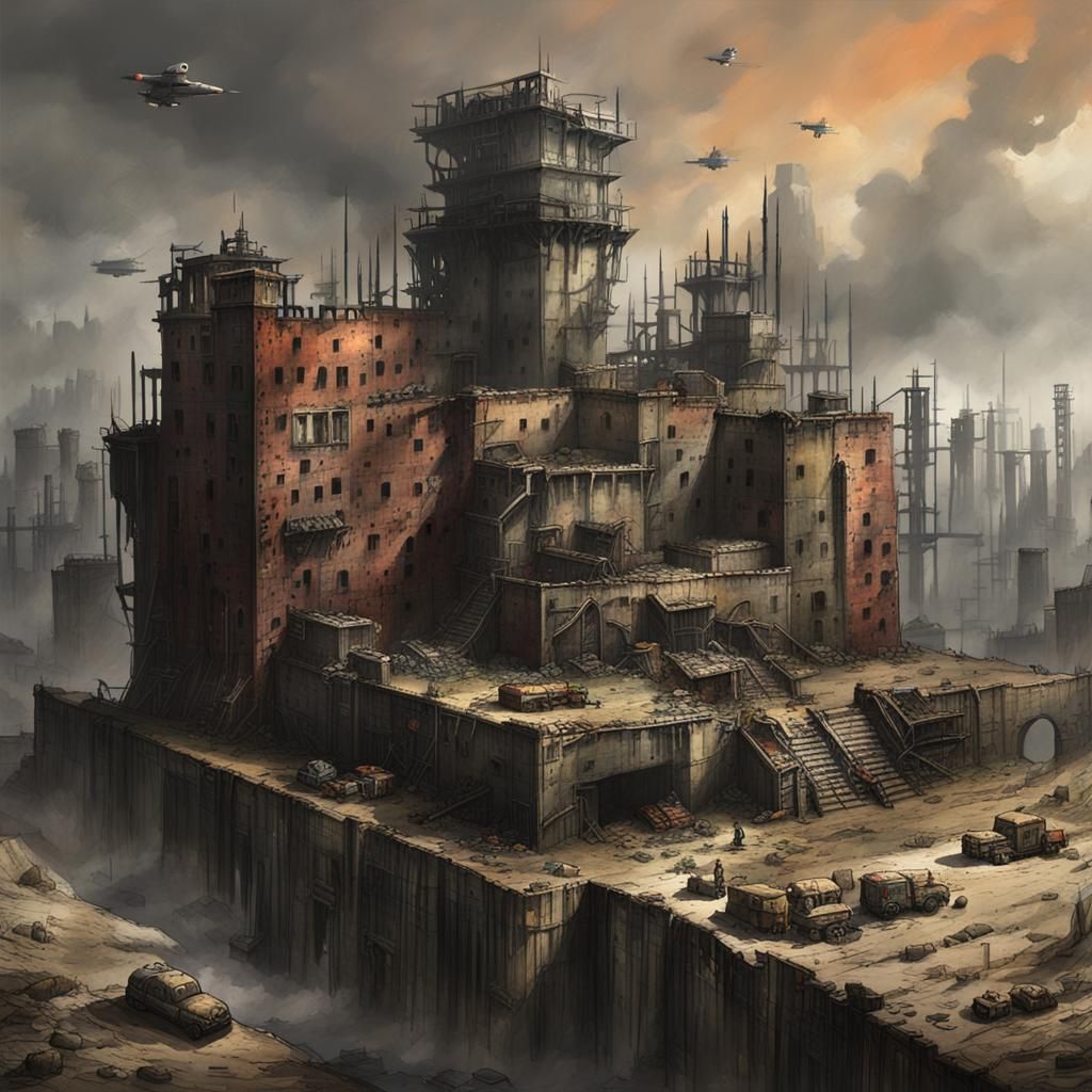 Worn Post-Apocalyptic Fortress