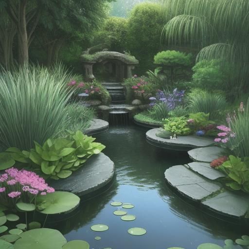 AI Water Garden Visualization