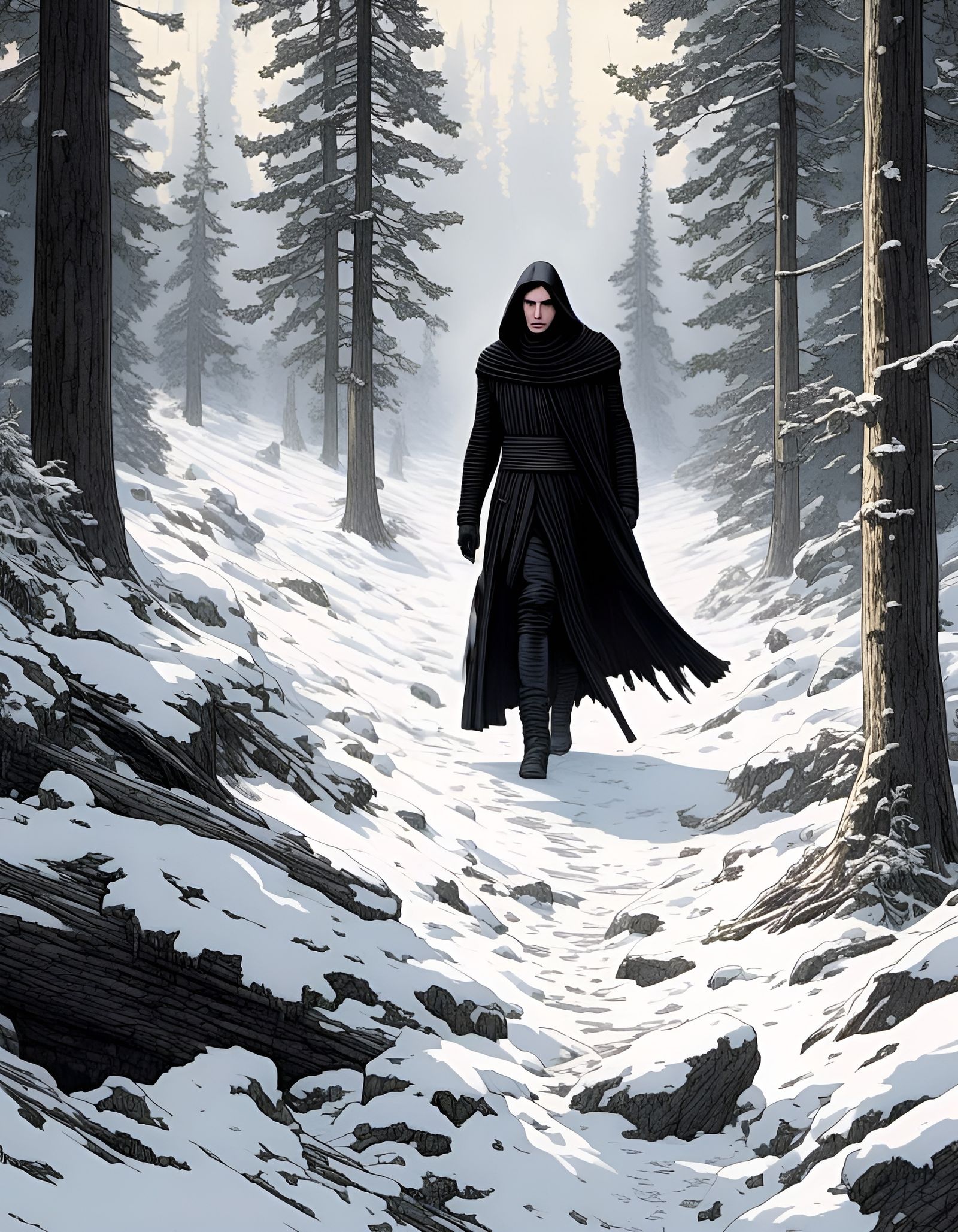 Kylo Ren Unmasked in Starkiller Base Forest
