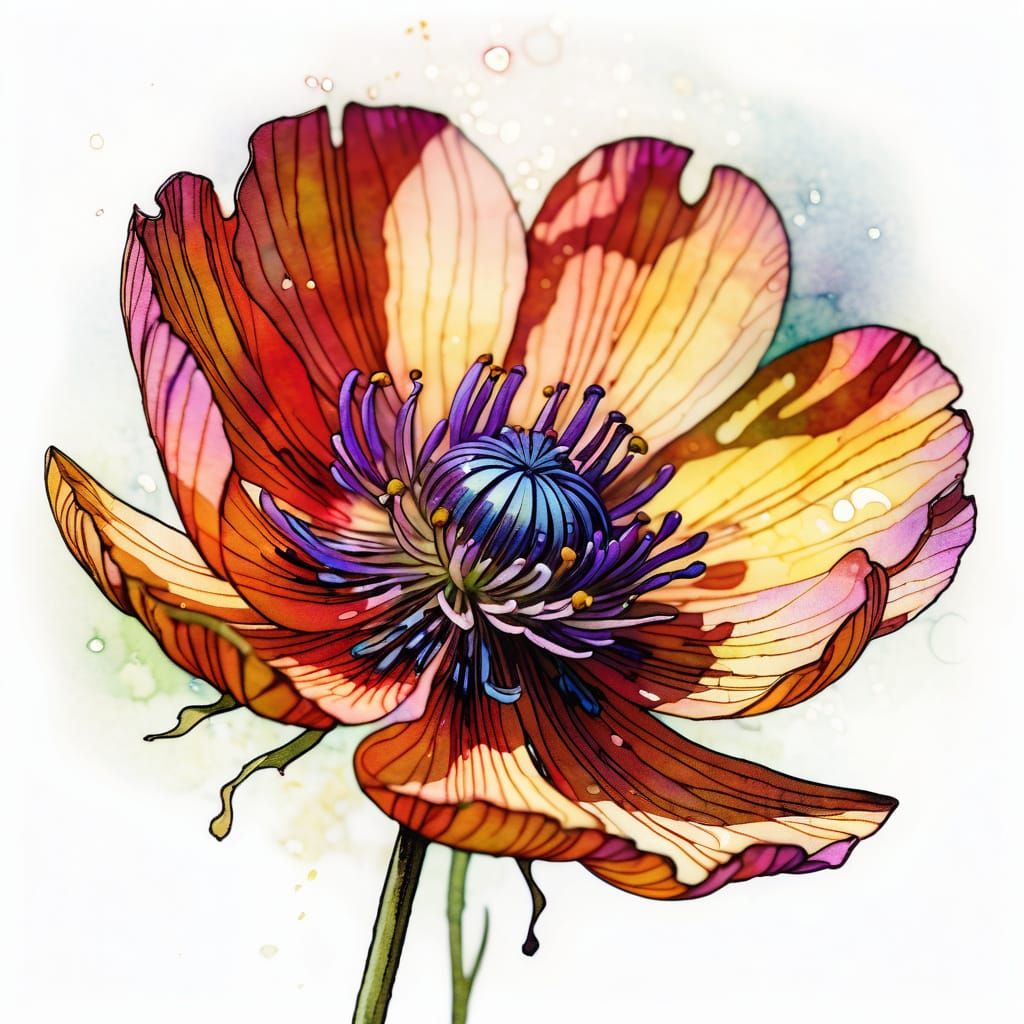 Vibrant Wildflower Blooms in Ethereal Light