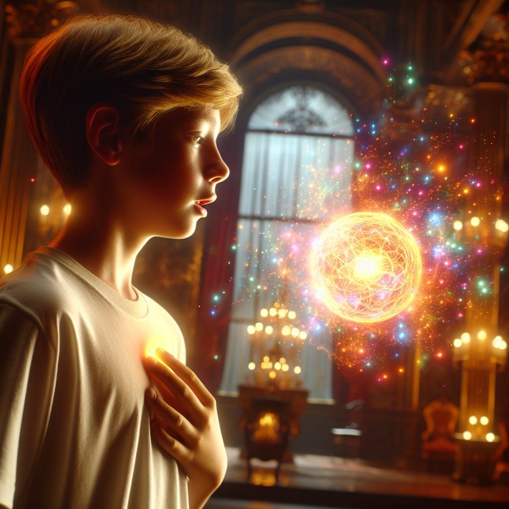 Magical Orb Implantation in a Sci-Fi Scene