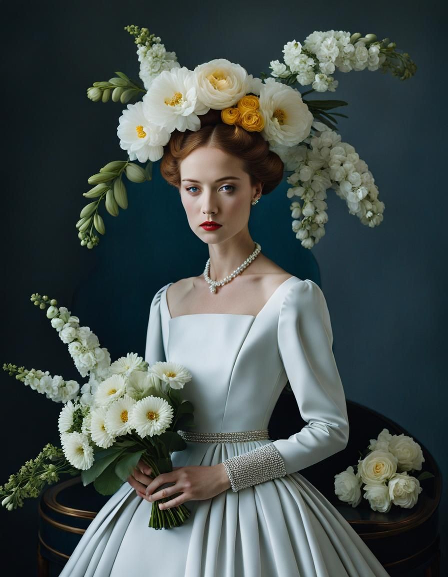 Elegant Wedding Portrait in Classical Style