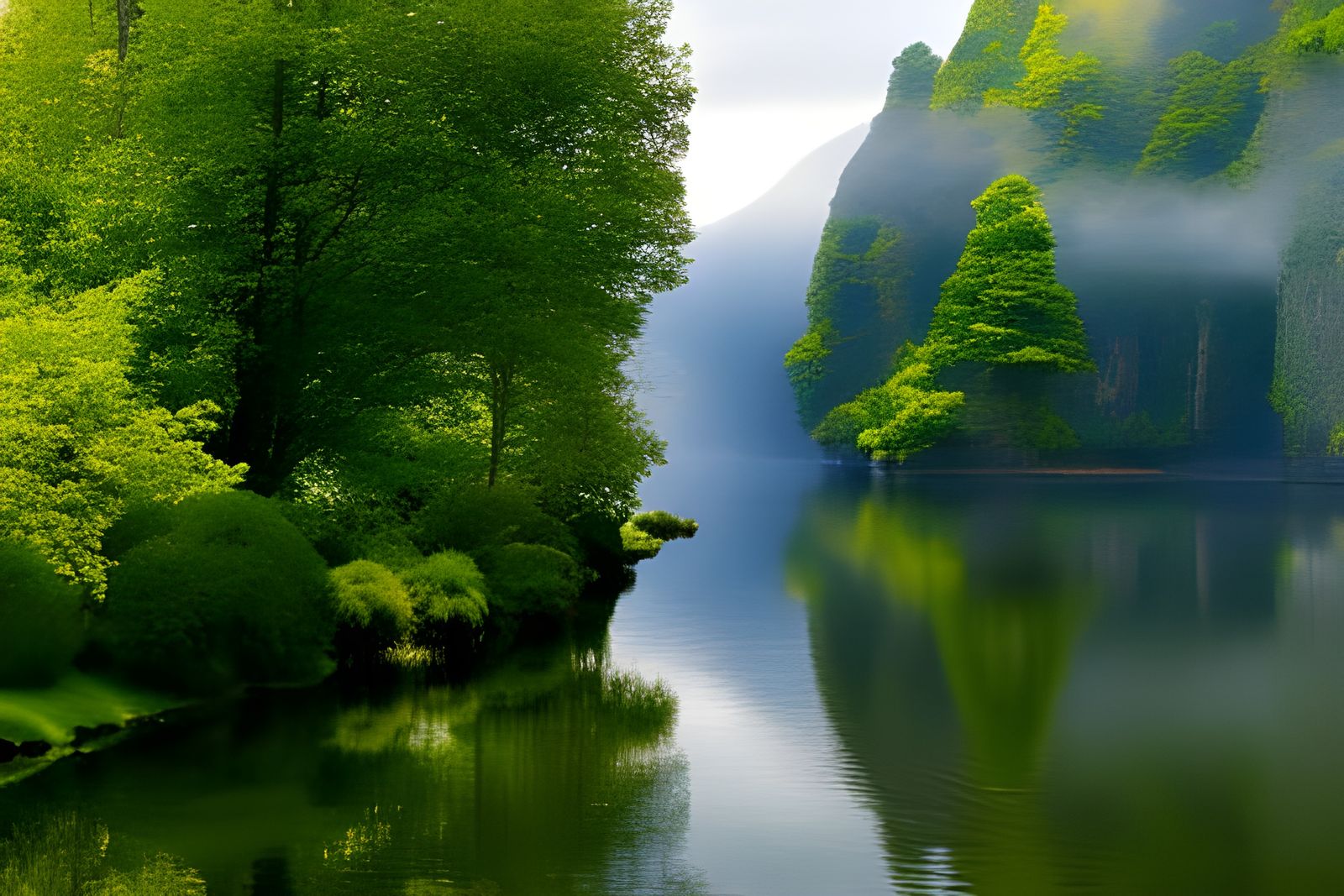 Enchanted Garden: Exotic Flora in Dreamy Landscape