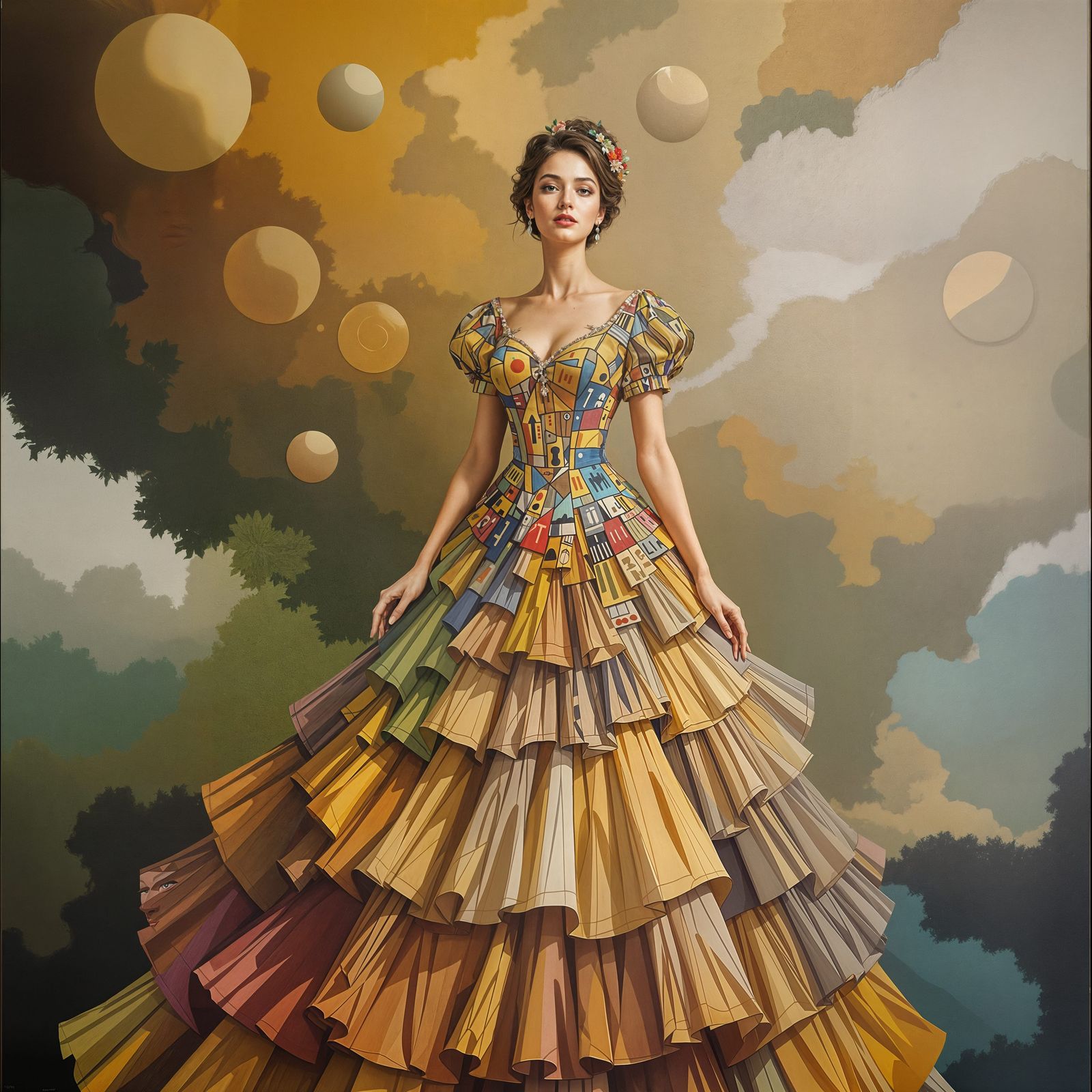 Surreal Optical Illusion in Digital Painting Style