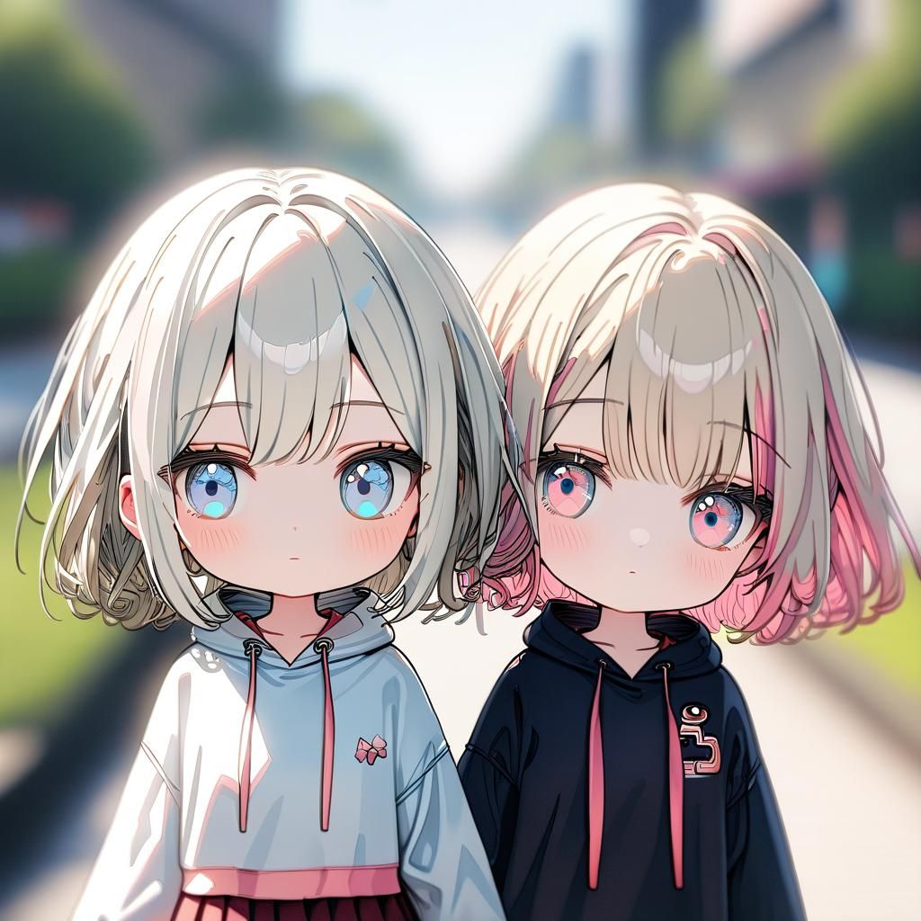 Anime Girls Portrait with Cute Clothing Style