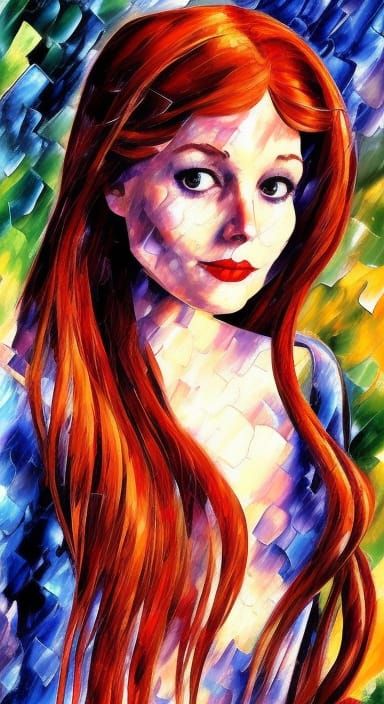 Mary Jane Watson Portrait in Mixed Artistic Styles