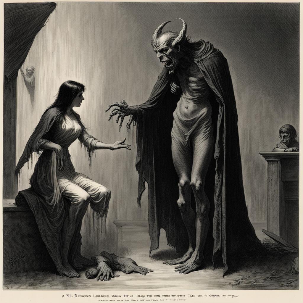 Demonic Encounter: A Horror-Themed Conversation Piece