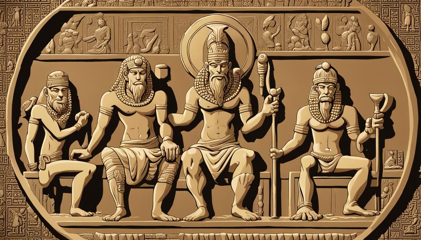 Gilgamesh, Enkidu, and Humbaba: A Trio of Figures