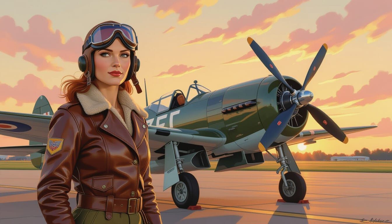 Ginger Aviator and Thunderbolt at Sunrise